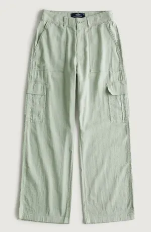 Hollister Linen Blend Cargo Pants thumbnail 1