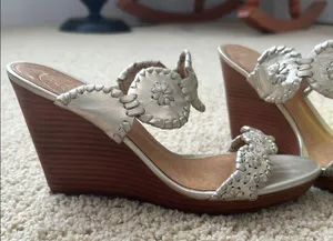 Jack Rogers Platinum Wedge Sandals thumbnail 3