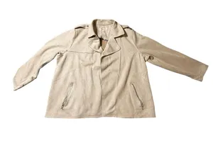 Philosophy Republic Faux Suede Moto Jacket XL Cream Tan Open Front Zip Pockets thumbnail 1