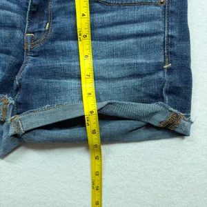 American Eagle Outfitters Denim Shorts Womens 4 Blue Mid Rise Cuffed Stretch thumbnail 6