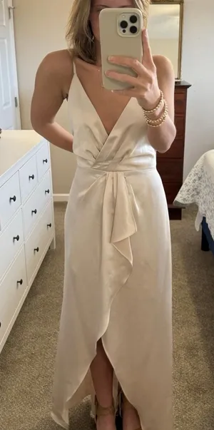 Gianni bini formal satin evening dress thumbnail 1