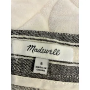 Madewell Mini‎ Skirt Striped Lace Up Front Pockets Casual Women's Size 6 thumbnail 3