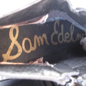 Sam Edelman Black Vegan Leather Studded Boots thumbnail 5