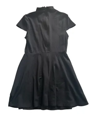 Killstar Tied Up Skater Dress Black Metal Detail Goth Alternative Emo M thumbnail 7