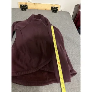 Athleta Cozy Karma Purple Fleece 1/4 Zip Mock Neck Raglan Sweatshirt M thumbnail 7