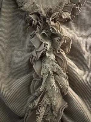 Anthropologie Ruffled and Laced Cardigan Top Sage Green Small thumbnail 8