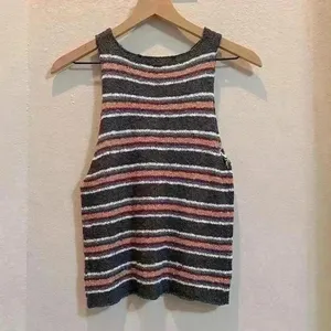 O'Neill | NWT Women's Blue Pink White Montauk Surf Stripe Flowy Sweater‎ Tank, M thumbnail 5