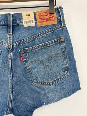 NWT Levi’s 501 High Rise Shorts Blow Big Horns Distressed W 28 thumbnail 6