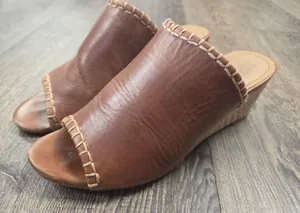 Lucca Lane Enola Genuine Leather Slip on Heels Shoes Size 7.5M thumbnail 1