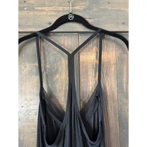Beyond Yoga Womens Black Racerback Mesh Trim Drawstring‎ Jumpsuit Medium thumbnail 3