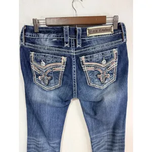 Rock Revival Jeans Coe Bootcut Embellished Women's 29 Blue Denim Y2K Cotton thumbnail 7