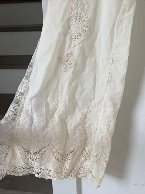 Free People Aliyah Lace Flare Pants in Ivory Cream NWT thumbnail 4