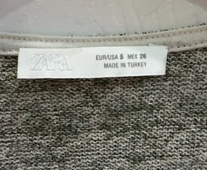  ZARA Grey Short Sleeve Top thumbnail 5