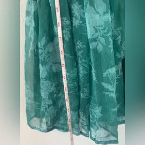 Lulus Float to You Green Floral Print Halter-Neck Tiered Midi Dress NWT XL thumbnail 4