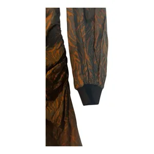 Nu Denmark Rin Sustainable Dress Size Small Ruched Toffee European Brown Black thumbnail 3