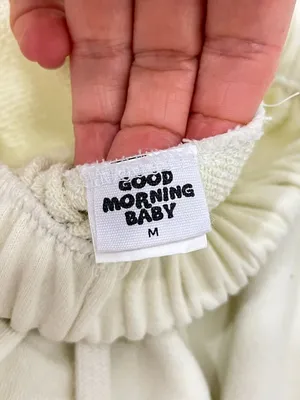 Good Morning Baby Anxious Mom Club Medium Cream Sweatshirt Shorts Lounge Set thumbnail 10