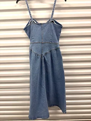 Rolla’s Gloria Denim Midi Dress Country Blue Womens Size 26 thumbnail 2