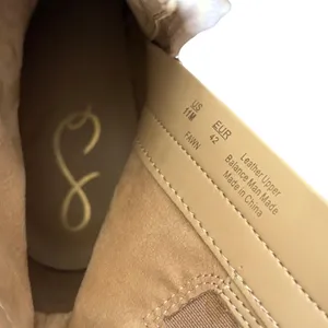 Sam Edelman Fawn Square Toe High Heel Booties Sz 11 Warm‎ Oat Suede Chic thumbnail 7