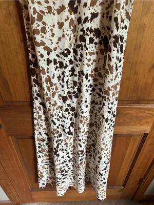 Anthropologie sincerely Jules Leopard- animal Print Maxi Dress Size Medium thumbnail 4