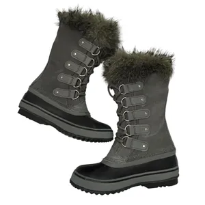 Sorel Joan of Arctic Waterproof Winter Boots Quarry Gray Fur NL3481-052 Snowcore thumbnail 4