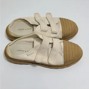 Charles &‎ Keith Cream/Tan Sneaker Mules Size 7 thumbnail 4