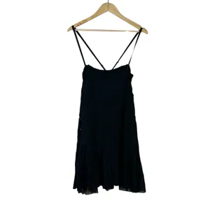 NWT Free People Shailee Dress Womens M Black Eyelet Ruffle Tiered Cottagecore thumbnail 2