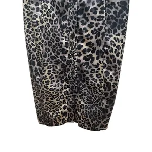 Zara Basic Leopard Print Button Front Dress Animal Print Black Women’s Medium thumbnail 2