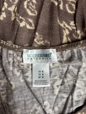 Motherhood Maternity Brown & Cream Floral Scoop Tank thumbnail 2
