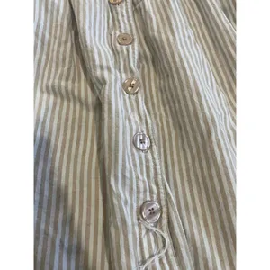 Béchamel tan & white striped a-line dress‎ cottage boho sz Med Petite thumbnail 11