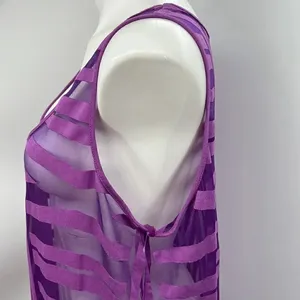Worthington purple sheer sleeveless tank XL thumbnail 3