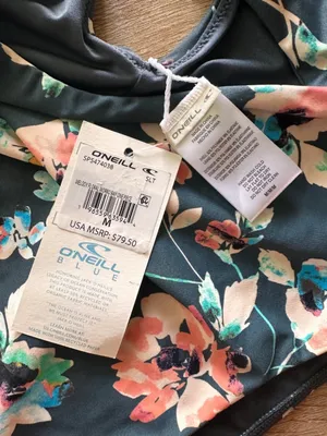 Oneill Blue Melody Morro Bay Floral Cutout One-Piece Swimsuit Size Medium thumbnail 7