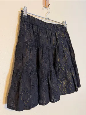 ROLLER RABBIT LUREX ASHTON SKIRT BLACK Gold Metallic Size‎ Small thumbnail 5