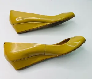 Talbots Tanish Patent Peep-Toe Flats Size 10-1/2 M with 1-1/2” Wedge Heel thumbnail 1