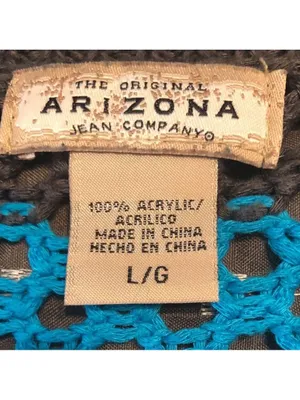 Y2K Arizona Jean Co. Knit Top Size L Gray & Blue Striped thumbnail 4