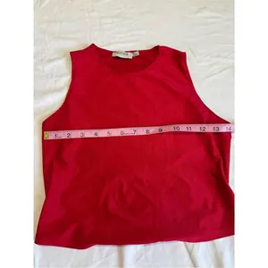 Flounce Club Sleeveless Red Tank Top | Size 6 thumbnail 5