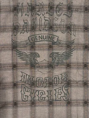 Harley Davidson Genuine Motorclothes Plaid Graphic Button Up Shirt Small thumbnail 6