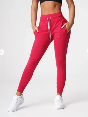 NVGTN Joggers  Ruby Red Women’s Drawstring Tapered High Rise Small thumbnail 1
