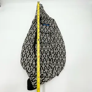 Kavu Rope Crossbody Bag Cotton Canvas Black White Geometric Aztec Travel Pack thumbnail 8