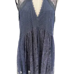 Free People Don't You Dare Lace Mini Dress Open Back Black Combo‎ Size Small NWT thumbnail 5