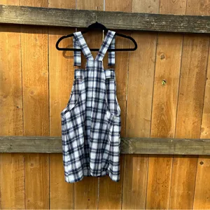 Cindy Plaid Shift Dress size small fall autumn blue‎ overalls size small thumbnail 7