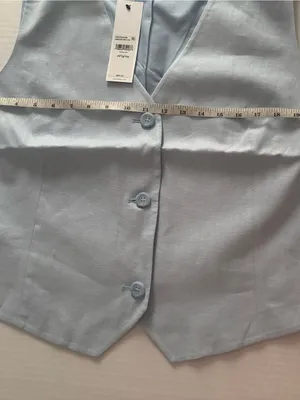 New Calvin Klein Linen Blend Button Front Vest-XL thumbnail 6