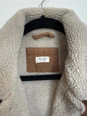 John Galt Corduroy Sherpa Trucker Jacket Western Y2K Brown NWOT thumbnail 3