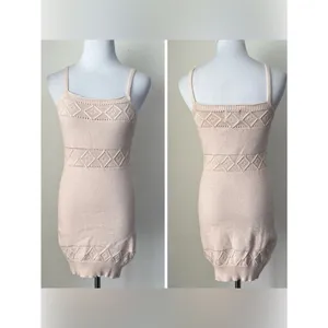 Hello Molly VENUS RETROGRADE KNIT DRESS BEIGE women’s size xs xsmall / size 2 thumbnail 4