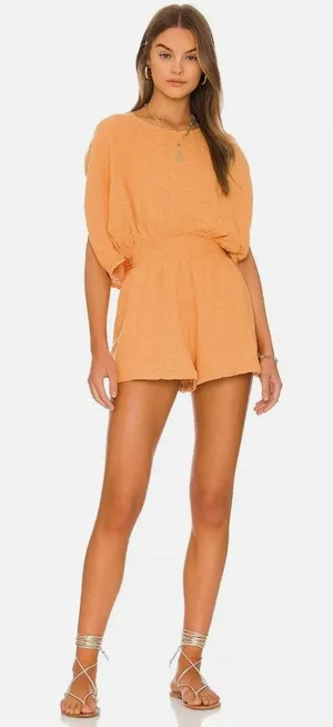 nwt new free people Pietro Romper Suntan size medium M thumbnail 1