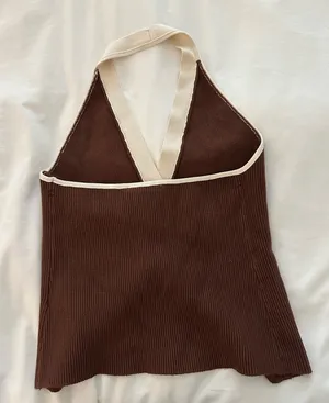 Abercrombie Halter Button-up Sweater Top thumbnail 3