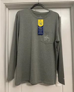 Guy Harvey grey fishing shirt thumbnail 1