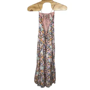 Hello Molly Floral Maxi Dress Sz Medium/6 Brown Pink Wedding Guest Festival Boho thumbnail 4