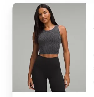 Lululemon Ribbed Softstreme Cropped Tank Top thumbnail 4