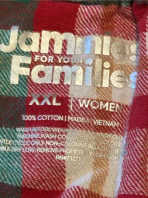 jammies for your family - green, red, and white plaid pajama pants - size xxl thumbnail 8
