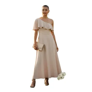 Hayley Paige Occasions One Shoulder Bridesmaid Gown Cashmere Size 22 NWT Maxi thumbnail 16